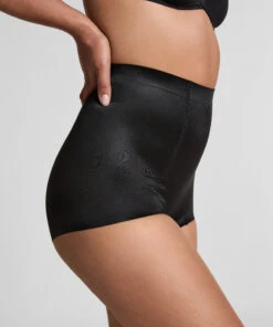 Hunkemöller Culotte Taille Haute Avec Gaine Sculptante En Dentelle Scuba- Noir -Hunkemoller Boutique 160845 2