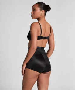 Hunkemöller Culotte Taille Haute Avec Gaine Sculptante En Dentelle Scuba- Noir -Hunkemoller Boutique 160845 4