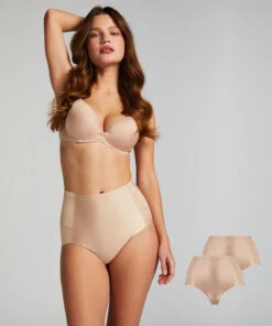 Hunkemöller Lot De 2 Culotte Sculptante Lissante- Beige