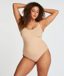 Hunkemöller Body à Jambe Haute Sans Couture Mise En Forme- Beige -Hunkemoller Boutique 202133 12
