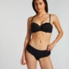Hunkemöller Slip Brésilien Marine- Noir