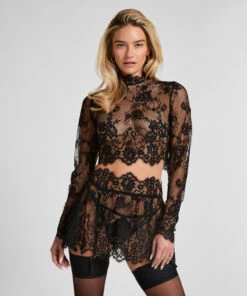 Hunkemöller Jupe En Dentelle- Noir