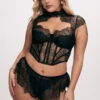 Hunkemöller Haut Tissé Lace Camille- Noir