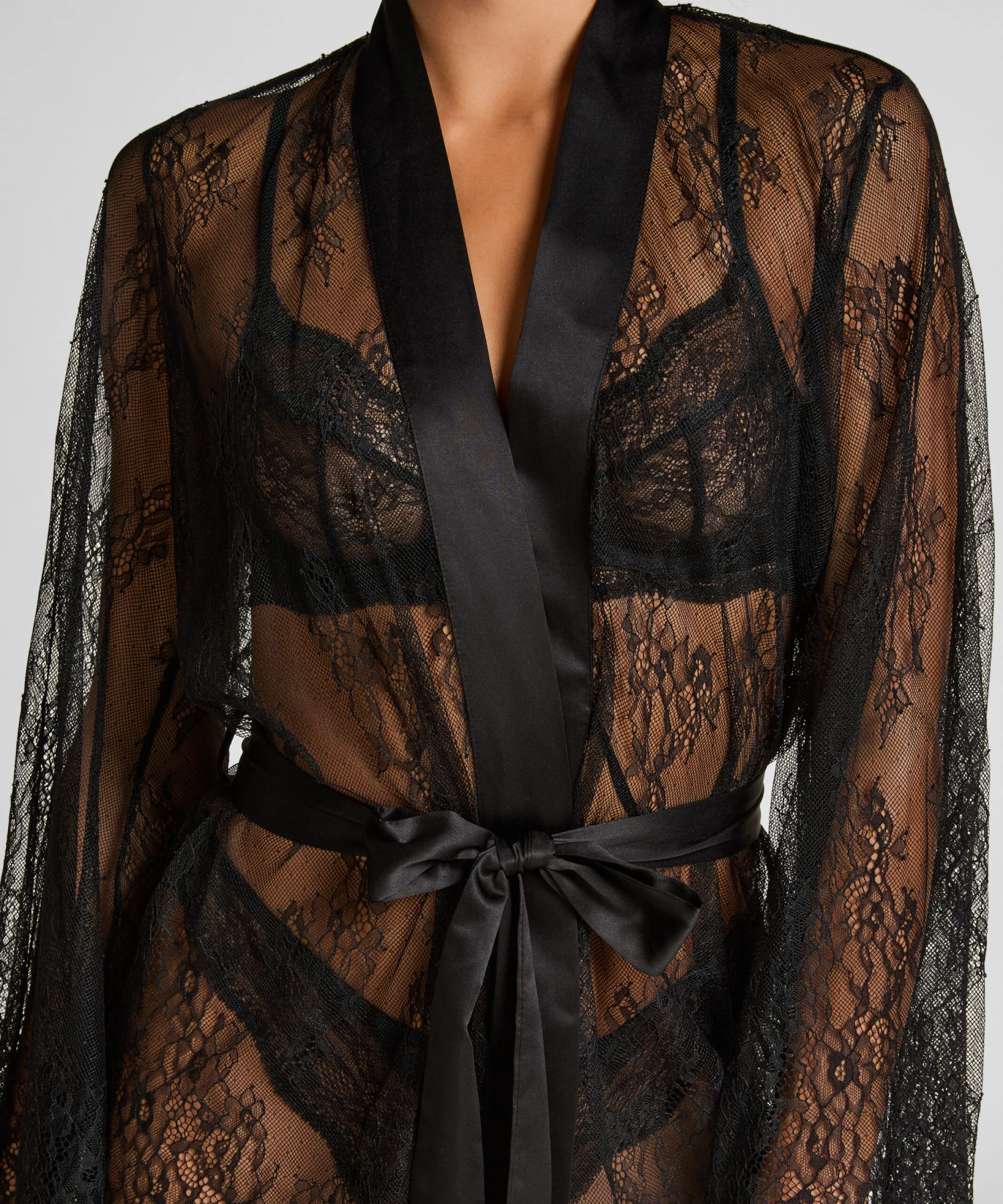 Kimono tout en dentelle- Noir Hunkemöller Kimono Tout En Dentelle- Noir -Hunkemoller Boutique 207211 2 scaled