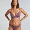 Hunkemöller Slip Brésilien Invisible Stripe Mesh- Violet