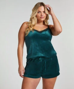 Hunkemöller Short Velours Dentelle- Vert 3 Hunkemöller Short Velours Dentelle- Vert -Hunkemoller Boutique 300567 12