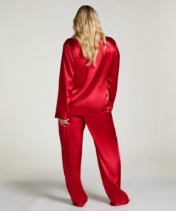 Hunkemöller Veste à Manches Longues Satin- Rouge -Hunkemoller Boutique 300606 13