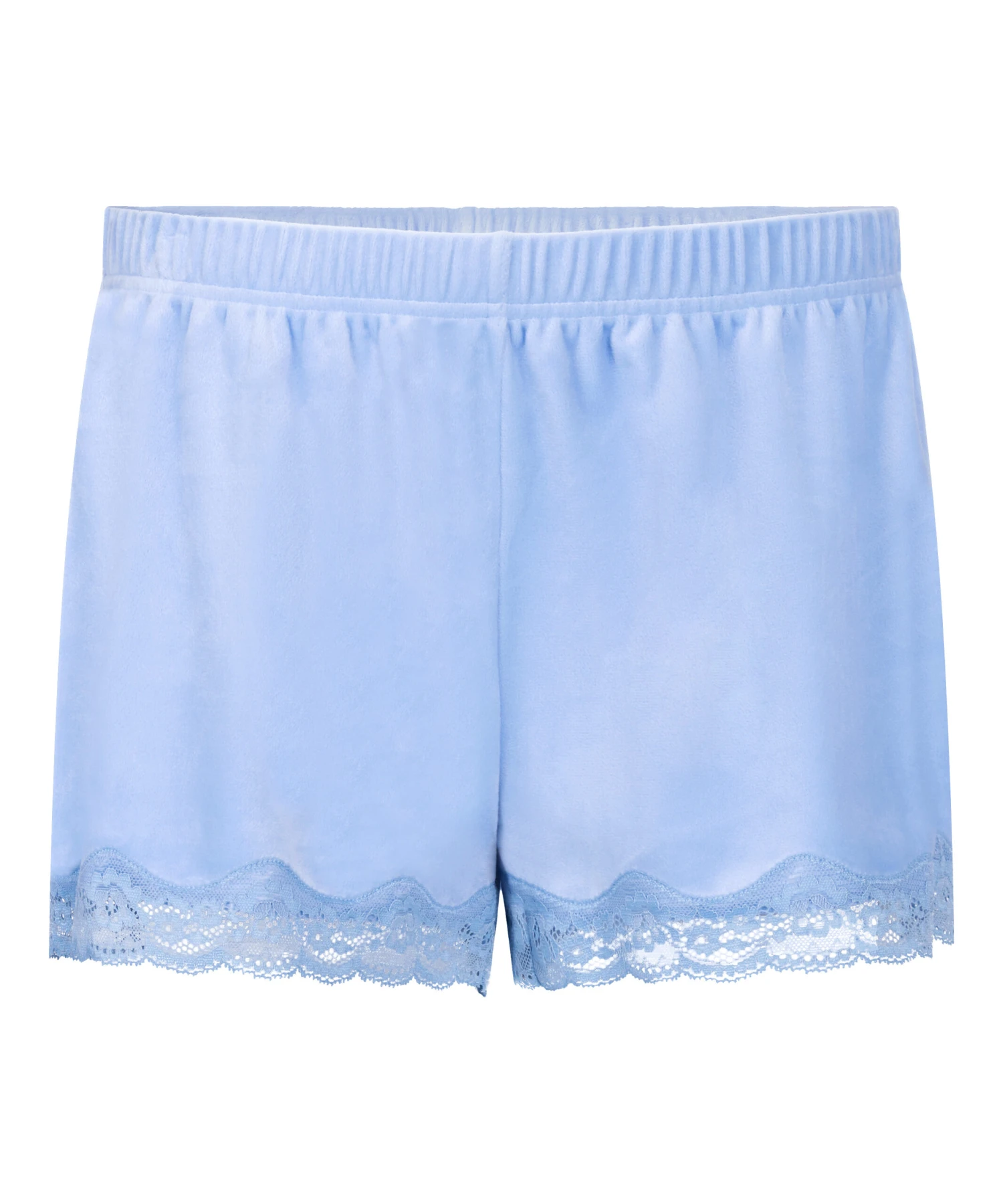 Short en velours à dentelle- Bleu Hunkemöller Short En Velours à Dentelle- Bleu -Hunkemoller Boutique 301460 5 scaled