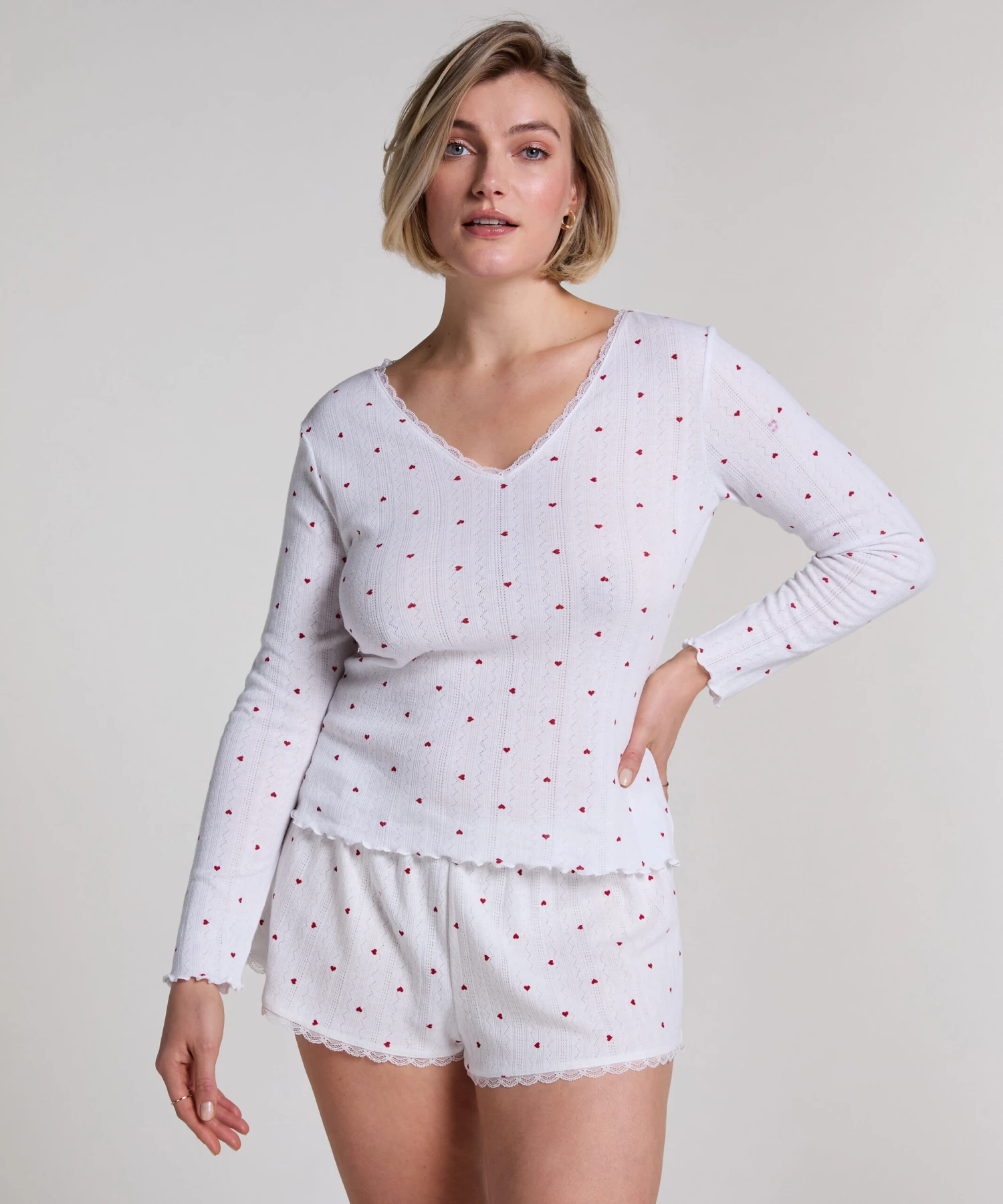 Short de pyjama Pointelle- Blanc Hunkemöller Short De Pyjama Pointelle- Blanc -Hunkemoller Boutique 301462 12 scaled