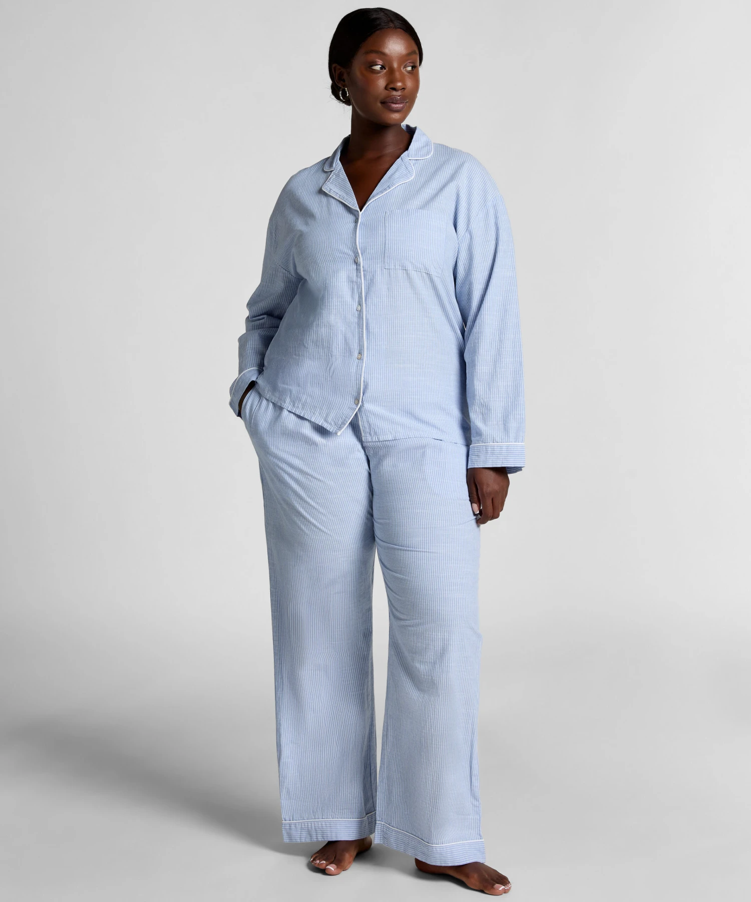 Chemise en coton- Bleu Hunkemöller Chemise En Coton- Bleu -Hunkemoller Boutique 301491 12 scaled