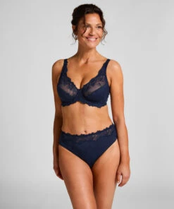 Hunkemöller Slip Taille Haute Diva- Bleu