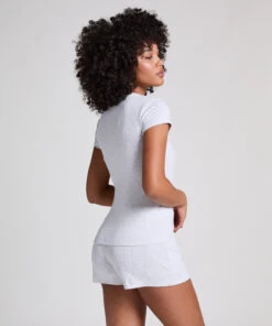 Hunkemöller Short Pointelle- Gris 2 Hunkemöller Short Pointelle- Gris -Hunkemoller Boutique 301665 4