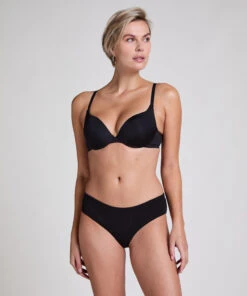 Hunkemöller Slip Brésilien En Coton Kira- Noir