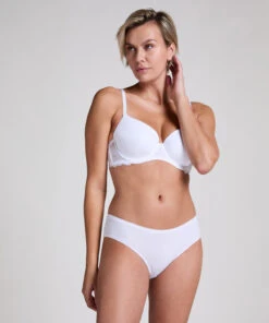 Hunkemöller Slip Brésilien En Coton Kira- Blanc