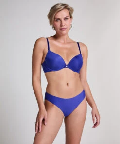 Hunkemöller Slip Brésilien IInvisible Lace Back- Bleu