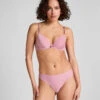 Hunkemöller Slip Brésilien IInvisible Lace Back- Rose