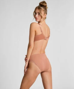 Hunkemöller Slip Taille Haute Sophie- Marron 2 Hunkemöller Slip Taille Haute Sophie- Marron -Hunkemoller Boutique 302351 4
