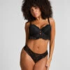 Hunkemöller Culotte Brésilienne Posie- Noir
