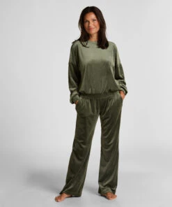 Hunkemöller Pantalon De Pyjama Velours- Vert