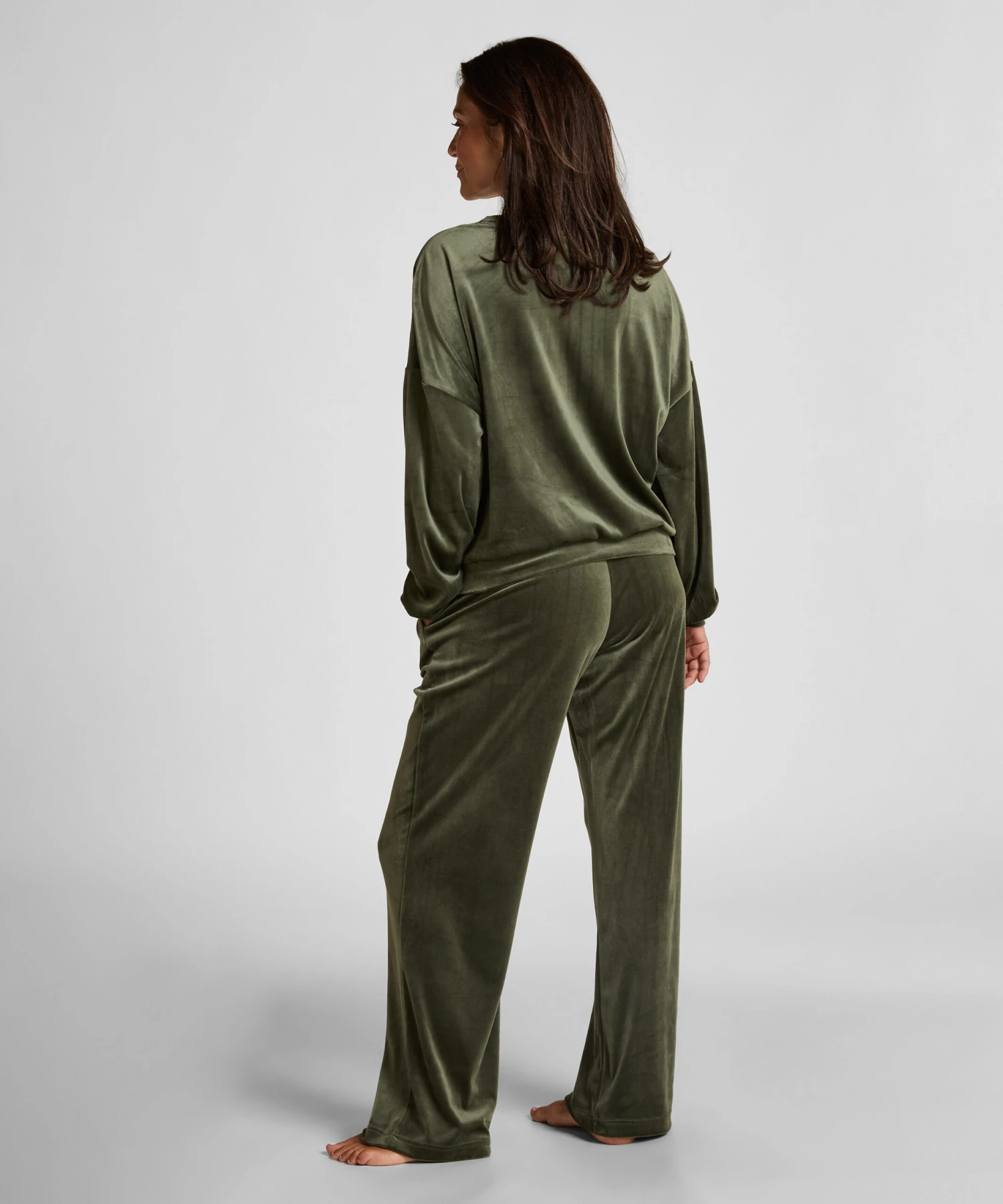 Pantalon de pyjama velours- Vert Hunkemöller Pantalon De Pyjama Velours- Vert -Hunkemoller Boutique 302648 4 scaled