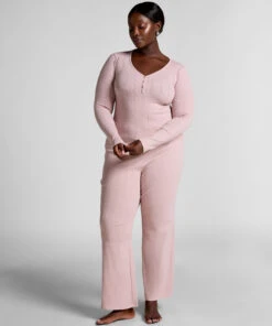 Hunkemöller Pantalon De Pyjama Pointelle- Rose -Hunkemoller Boutique 302656 12