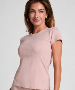 Hunkemöller Top Pointelle - Rose