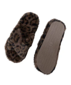 Hunkemöller Chaussons Fake Fur Leopard- Beige -Hunkemoller Boutique 302857 6