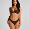 Hunkemöller Coton De Géorgie Brésilien- Marron