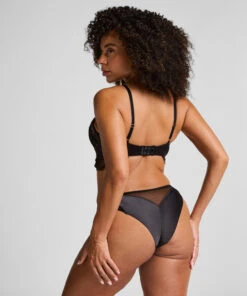 Hunkemöller Culotte Brésilienne Jambe Haute Cynthia- Noir -Hunkemoller Boutique 303097 4