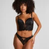 Hunkemöller Culotte Brésilienne Jambes Hautes Grace- Noir
