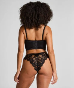Hunkemöller Culotte Brésilienne Jambes Hautes Grace- Noir -Hunkemoller Boutique 303117 4
