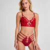 Hunkemöller Culotte Brésilienne Jambe Et Taille Haute Noeki- Rouge