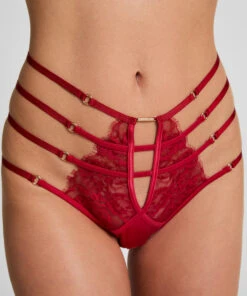 Hunkemöller Culotte Brésilienne Jambe Et Taille Haute Noeki- Rouge -Hunkemoller Boutique 303240 2