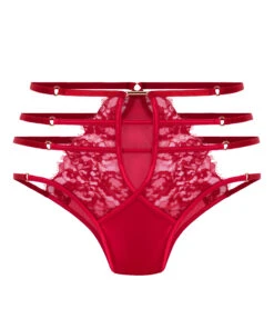 Hunkemöller Culotte Brésilienne Jambe Et Taille Haute Noeki- Rouge -Hunkemoller Boutique 303240 5