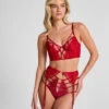 Hunkemöller Porte-jarretelles Noeki- Rouge