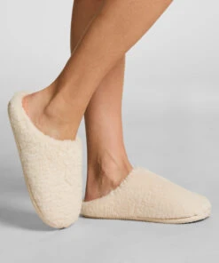 Hunkemöller Chaussons Fake Fur- Blanc