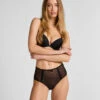 Hunkemöller Culotte Brésilienne Adeline Taille Haute- Noir