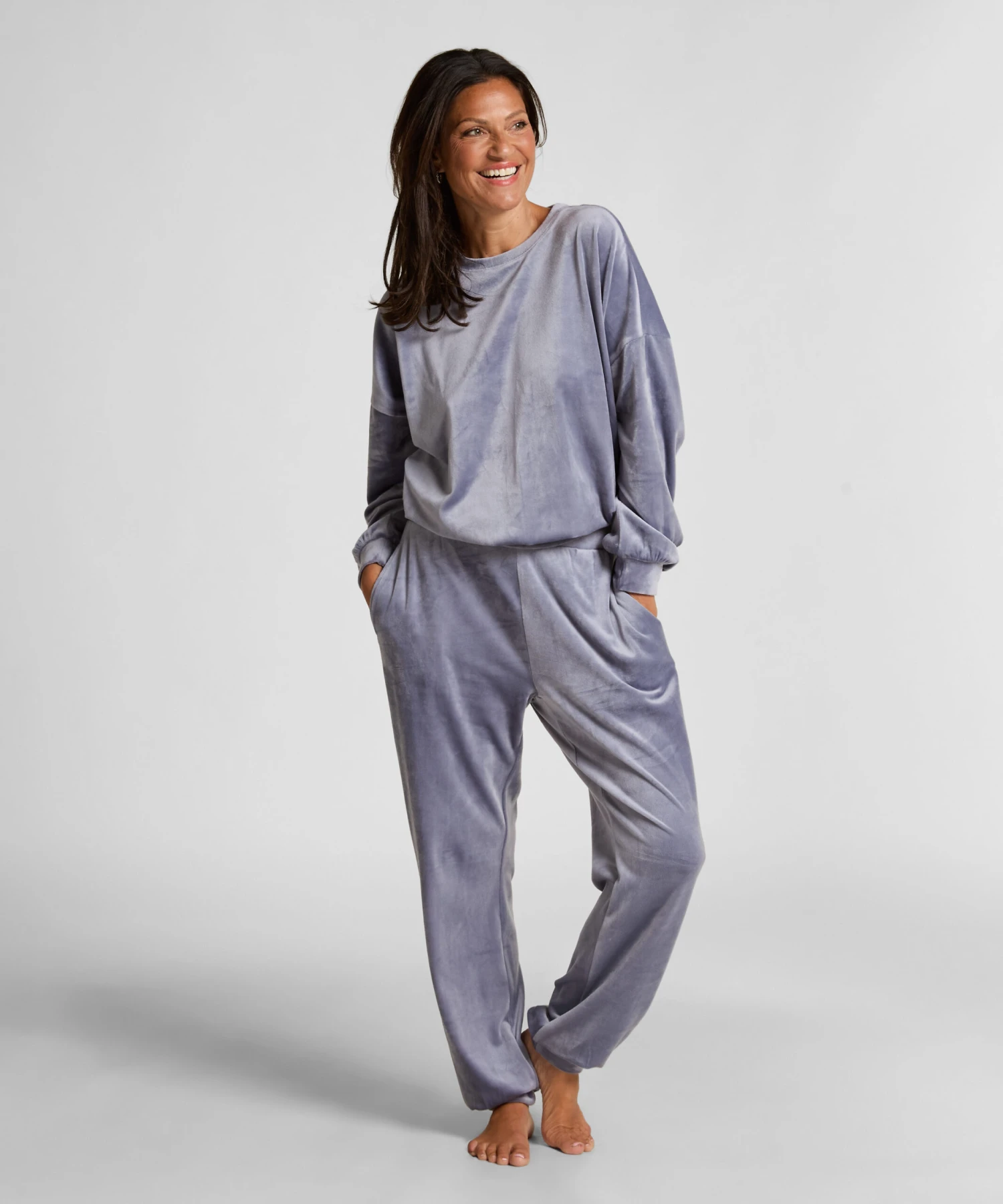 Pantalon de jogging Velours- Bleu Hunkemöller Pantalon De Jogging Velours- Bleu -Hunkemoller Boutique 303718 1 1 scaled