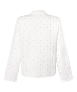 Hunkemöller Haut De Pyjama Jacquard Manches Longues- Bleu -Hunkemoller Boutique 303772 6