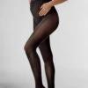 Hunkemöller Collants Grossesse 40 Deniers Toucher Velours- Noir
