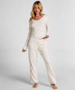 Hunkemöller Haut De Pyjama Côtelé- Blanc -Hunkemoller Boutique 304279 3