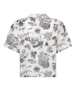 Hunkemöller Veste Tissée à Manches Courtes- Blanc -Hunkemoller Boutique 304416 6