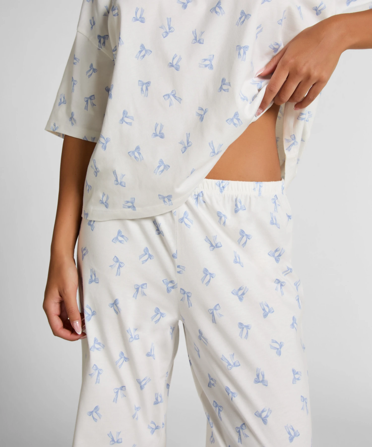 Pyjama Set Cotton Jersey Long- Blanc Hunkemöller Pyjama Set Cotton Jersey Long- Blanc -Hunkemoller Boutique 304827 2 scaled