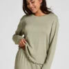 Hunkemöller Pyjama Top Loose Pointelle- Vert