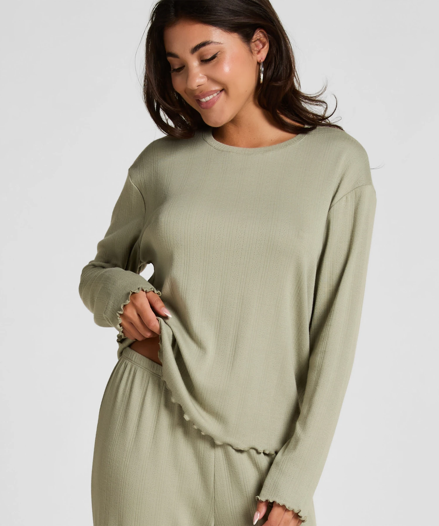 Pyjama Top Loose Pointelle- Vert Hunkemöller Pyjama Top Loose Pointelle- Vert -Hunkemoller Boutique 304834 1 scaled