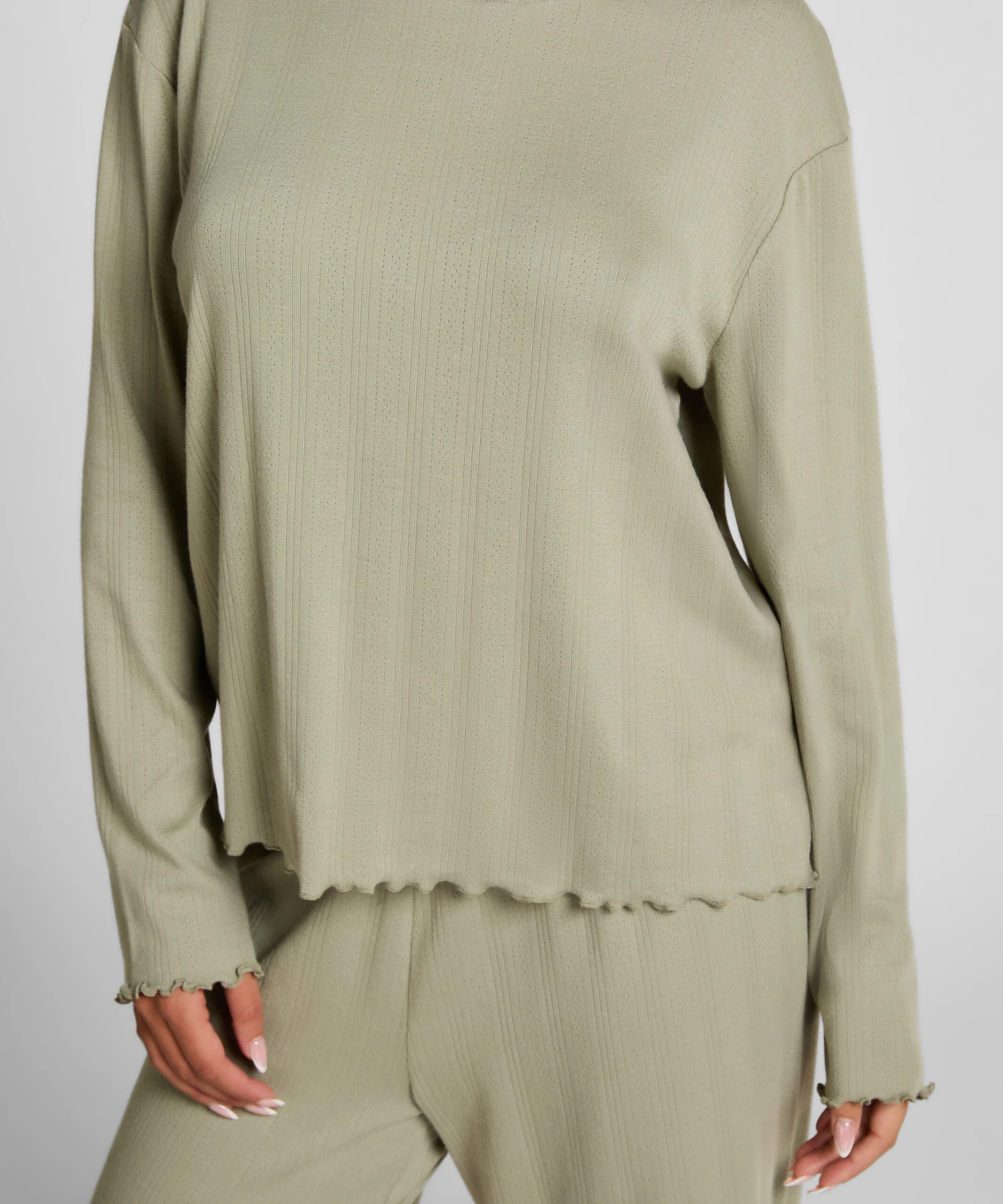Pyjama Top Loose Pointelle- Vert Hunkemöller Pyjama Top Loose Pointelle- Vert -Hunkemoller Boutique 304834 2 scaled