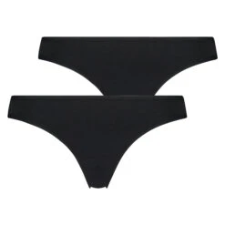 Hunkemöller Lot De 2 String Kim Cotton- Noir -Hunkemoller Boutique 97281 5