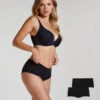 Hunkemöller Lot De 2 Boxer Kim Cotton- Noir